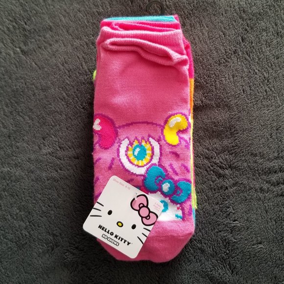 Hello Kitty 5 pack no show socks - Picture 1 of 9